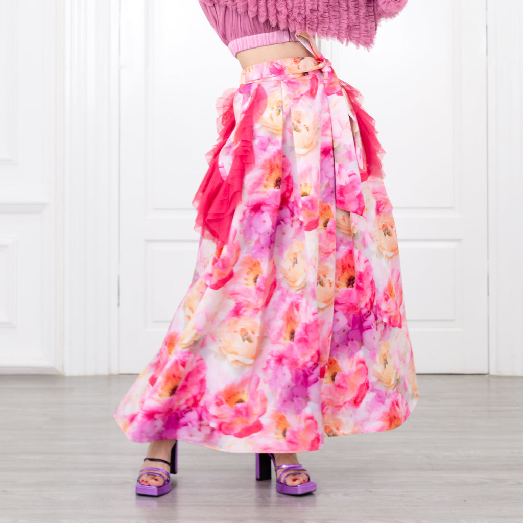 Becoming Morning Rose Kahlo Fancy Long Ball Skirt (6866514968599)