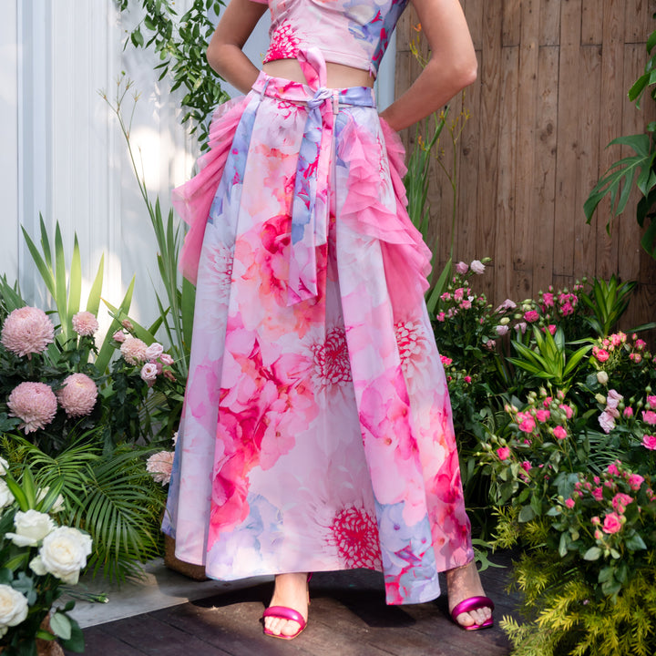 Becoming Monet Kahlo Fancy Long Ball Skirt (6932162084887)