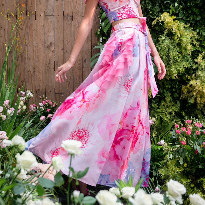 Becoming Monet Kahlo Fancy Long Ball Skirt (6932162084887)