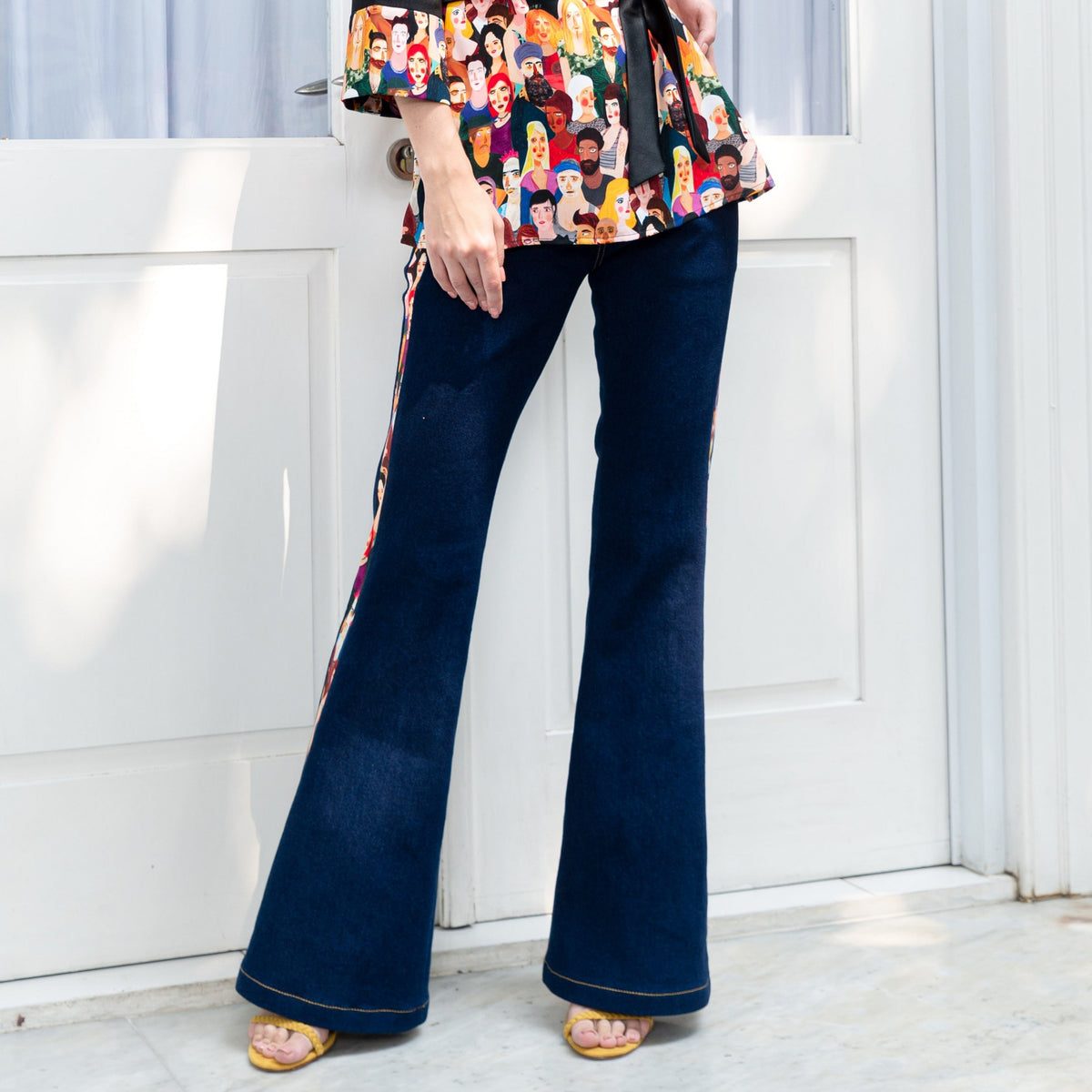 Diversity Signature Denim Bell Bottom Pant (6922865147927)