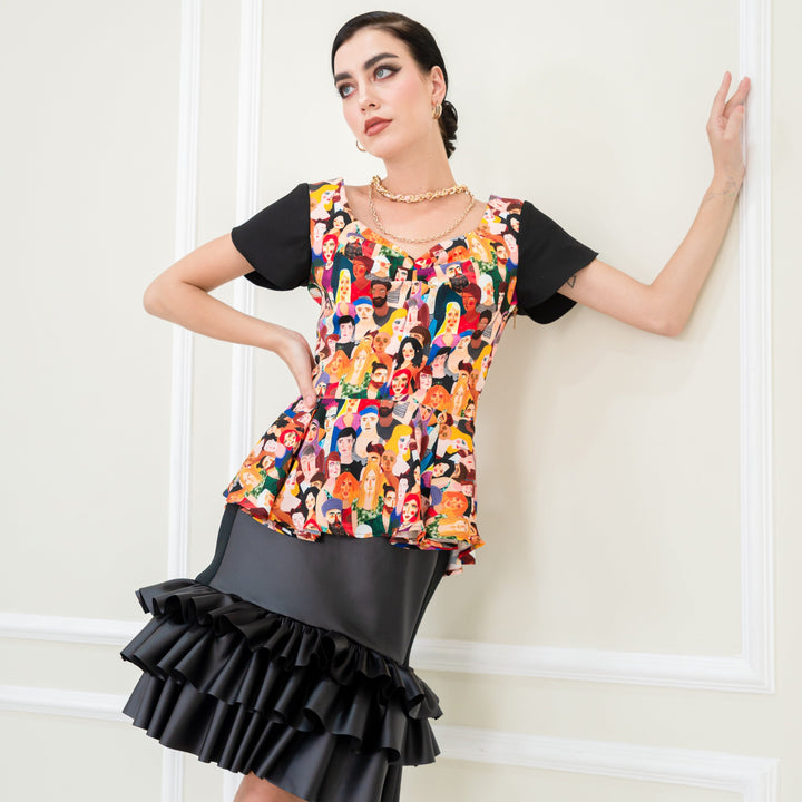 Diversity Sweetheart Black Top (6924408717335)