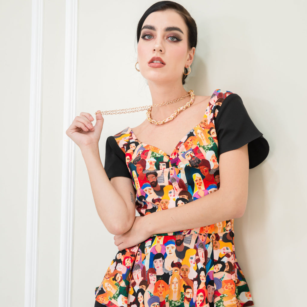 Diversity Sweetheart Black Top (6924408717335)