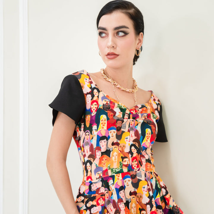 Diversity Sweetheart Black Top (6924408717335)