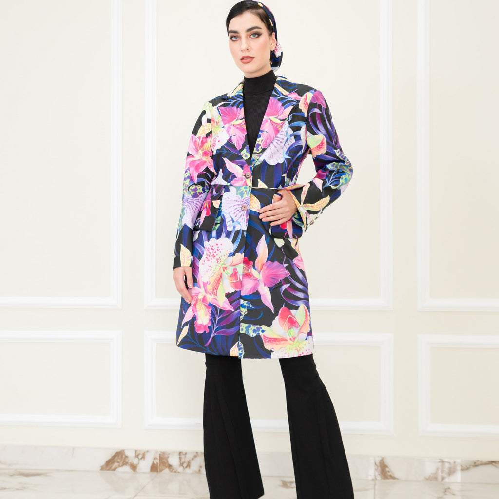 Becoming Orchid Mid-Length Blazer (6875474657303)