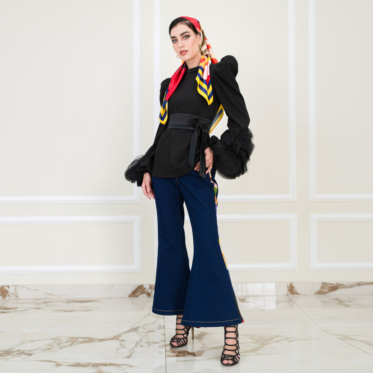 Becoming Abstract-Signature Retro Denim Pant (6924410355735)
