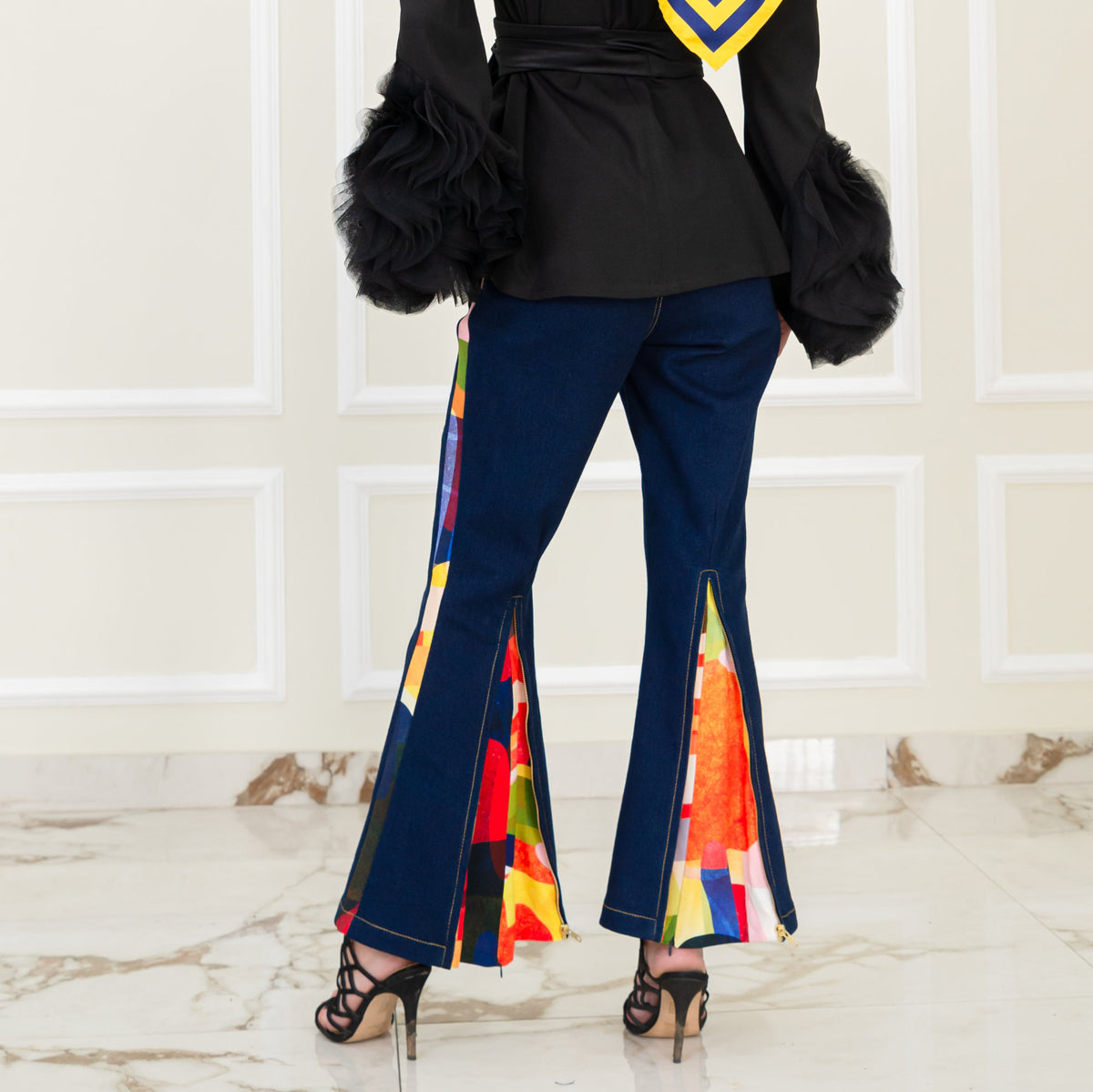 Becoming Abstract-Signature Retro Denim Pant (6924410355735)