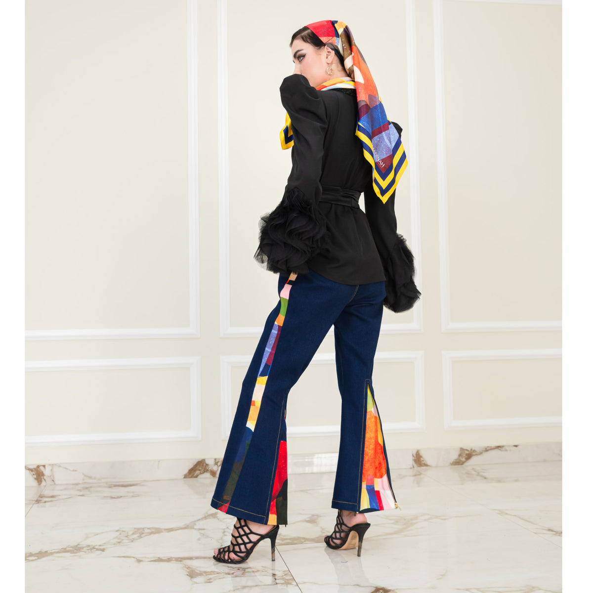 Becoming Abstract-Signature Retro Denim Pant (6924410355735)