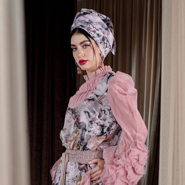 Becoming Platinum Rose Hijab Beige Scarf - 2MADISONAVENUE.COM