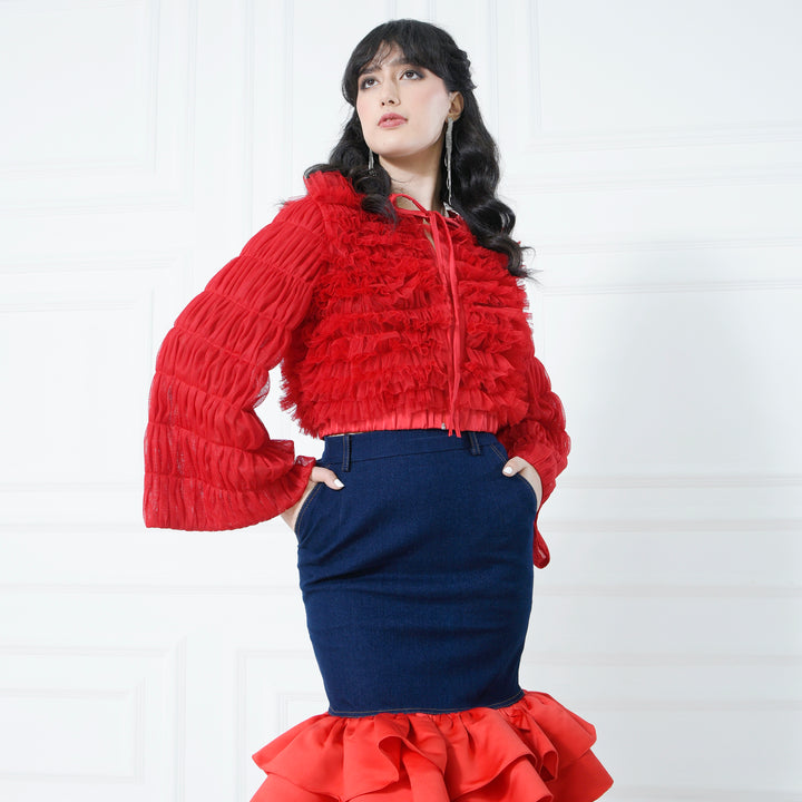 Royal Tulle Red Top (7285551628311)