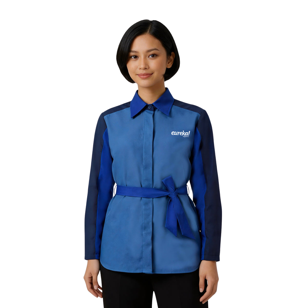 Kemeja Wanita Lengan Panjang dengan Belt - 2MADISONAVENUE.COM