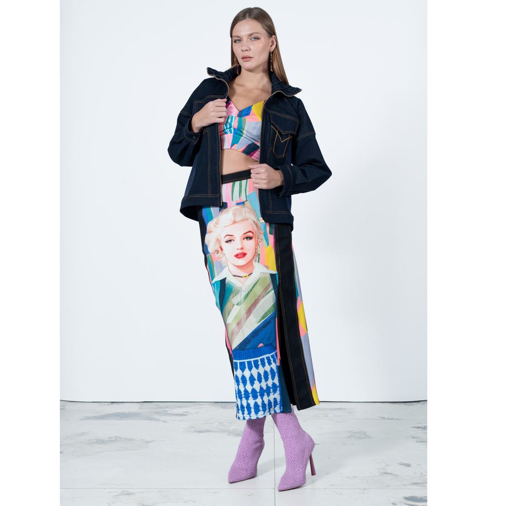 Marilyn Abstract Passion Denim Gangsta Skirt (6825899786263)