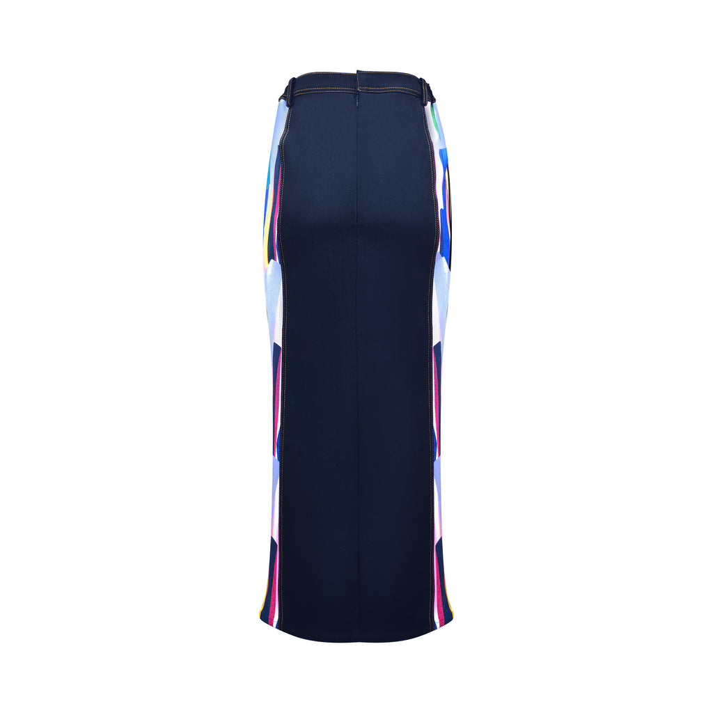 Marilyn Abstract Passion black denim gangsta Skirt (7723328569367)