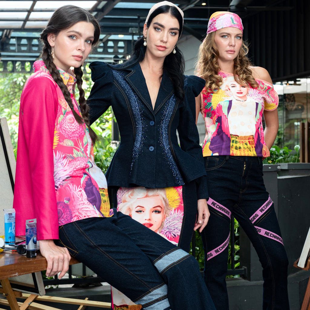 Marilyn Flower Passion ganger pink top (7890522243095)