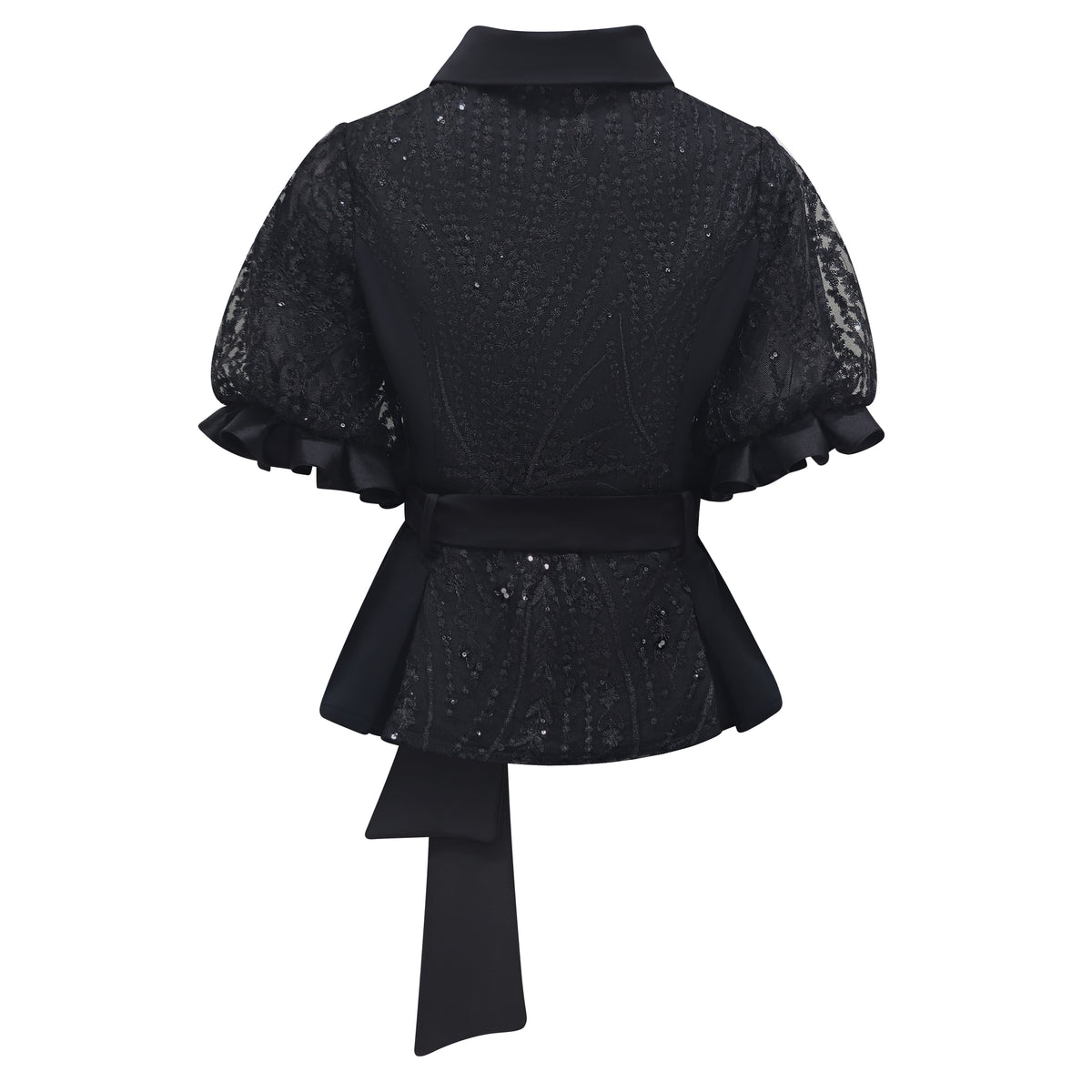 Merindu black lace top - 2MADISONAVENUE.COM