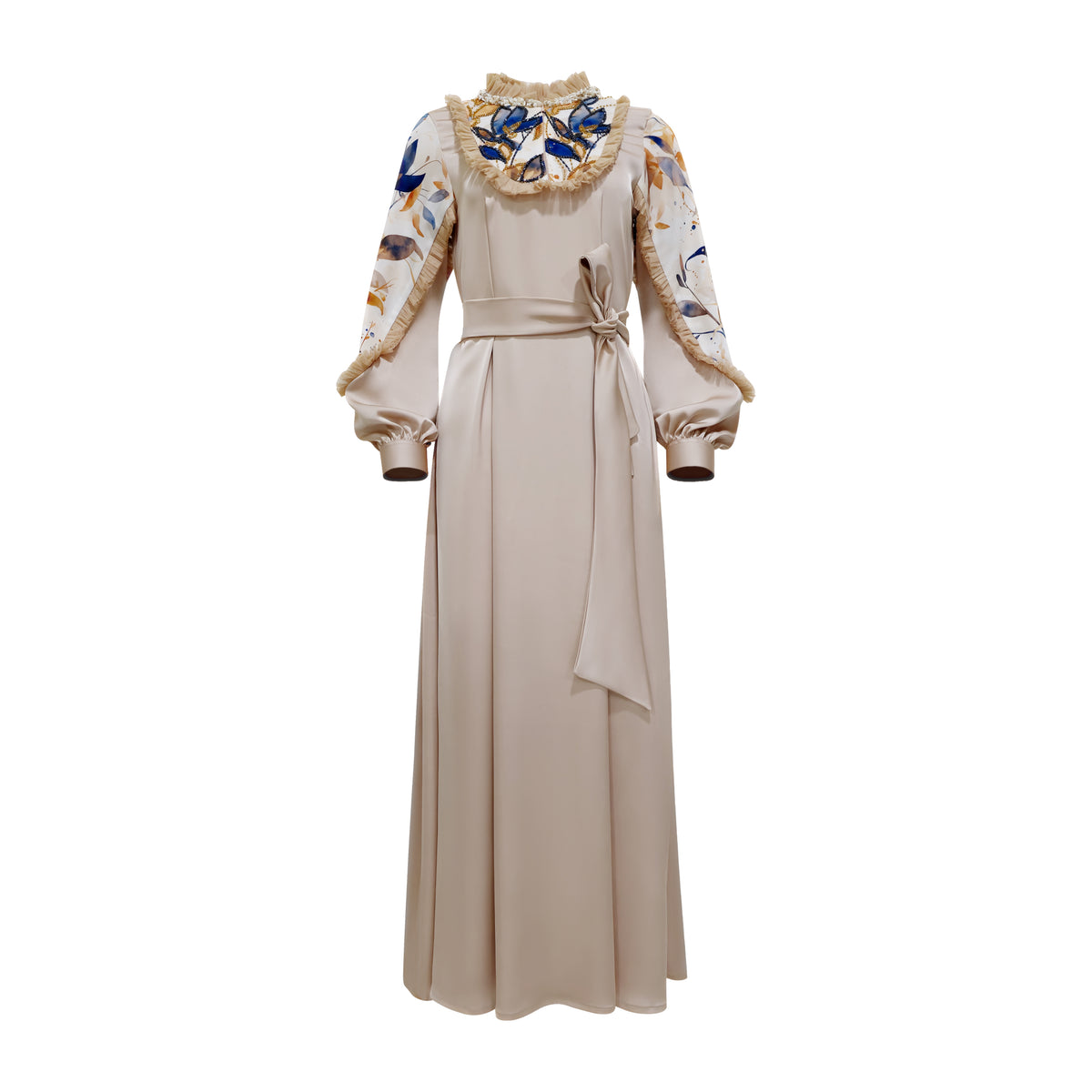 Mi Vida BN romantic beige long dress (7490755166231)