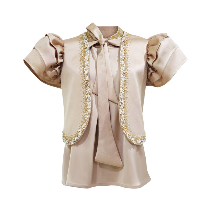Mi Vida Signature Gold twin set top with sequin (7489101692951)