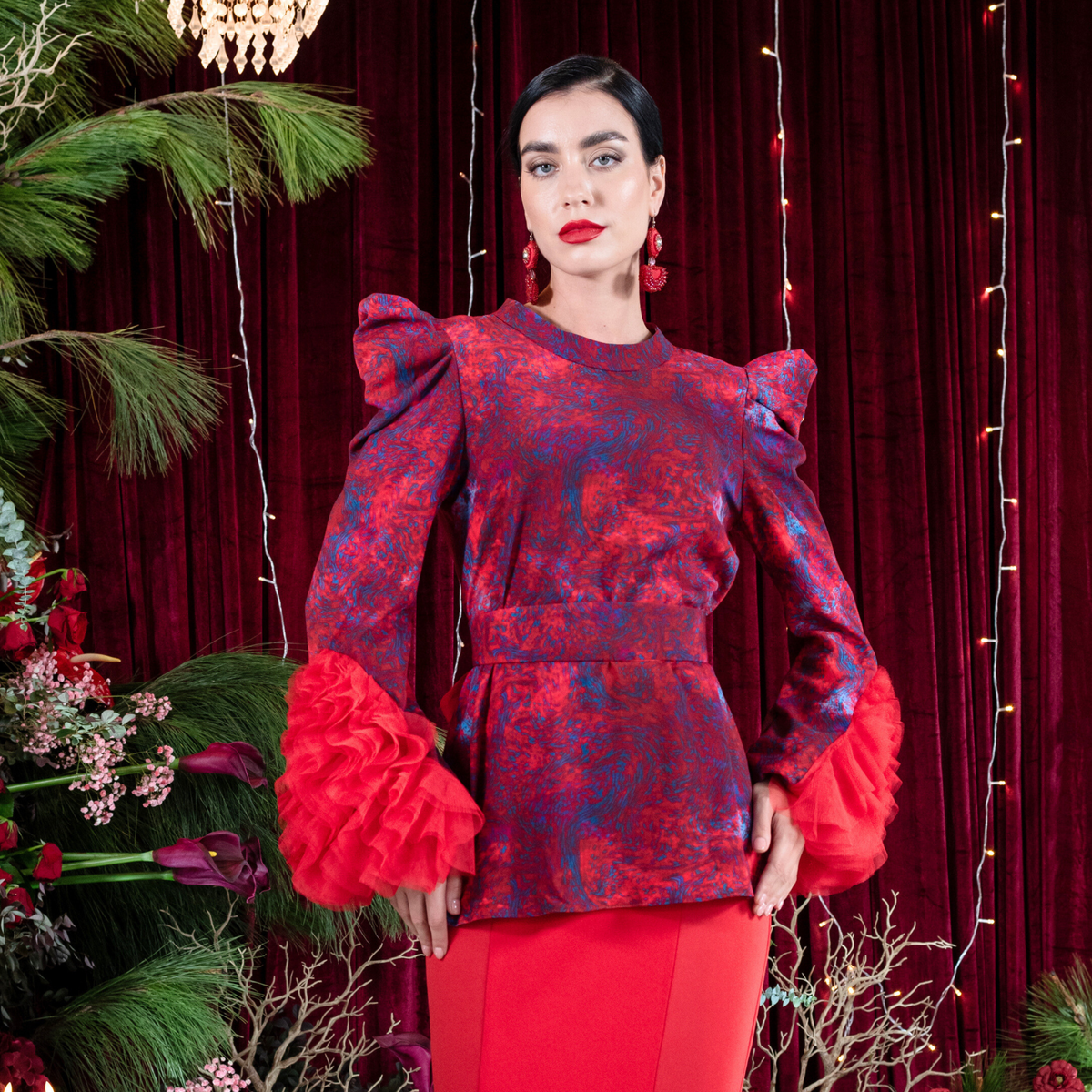 Moxie Abstract new agnez with tulle - 2MADISONAVENUE.COM