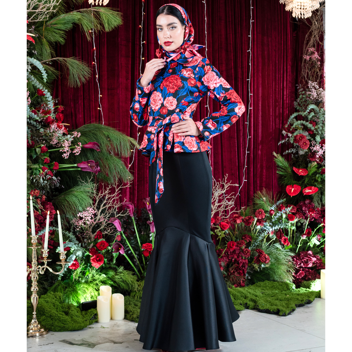 Moxie Flower new miranda blazer top - 2MADISONAVENUE.COM