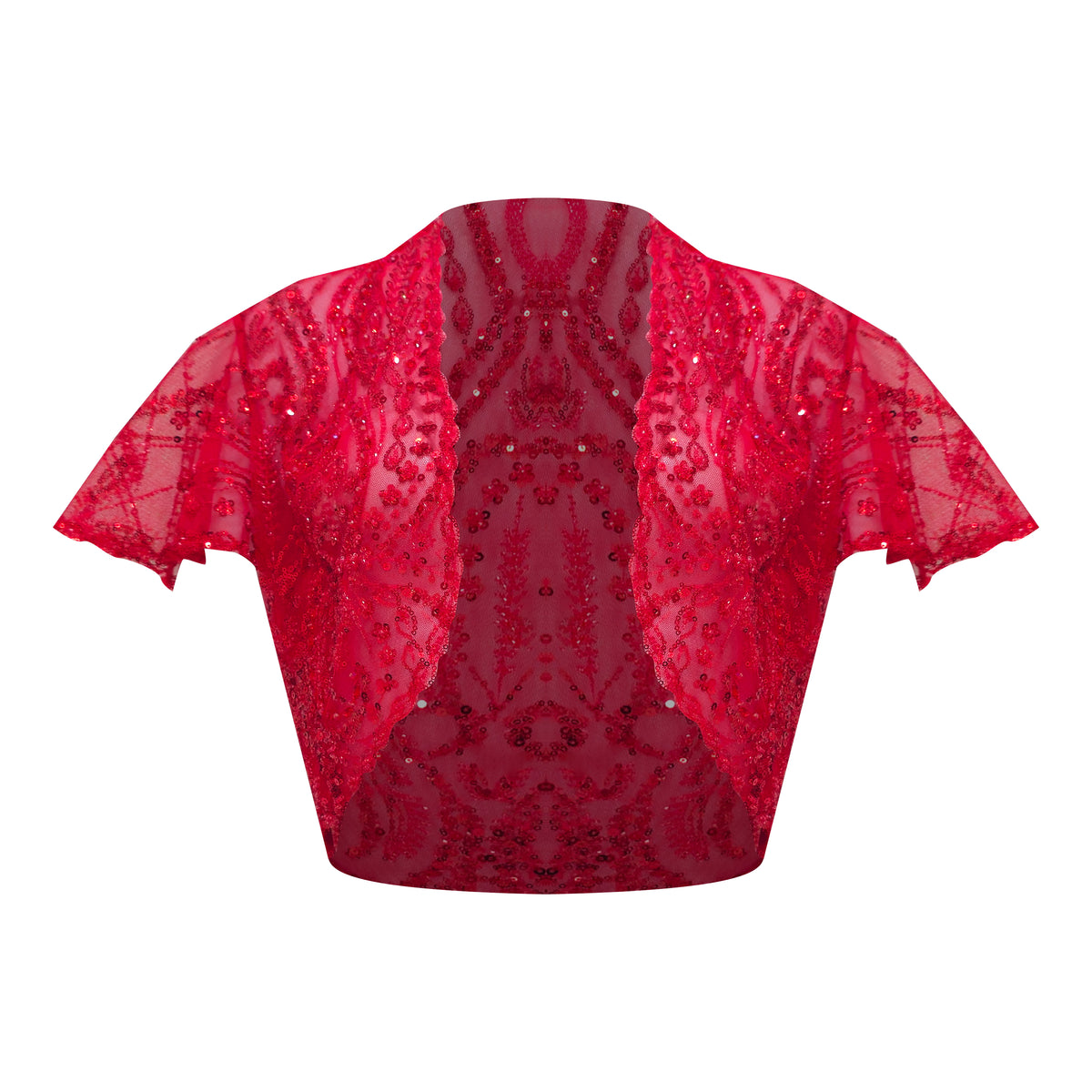 Signature Red lace bolero - 2MADISONAVENUE.COM