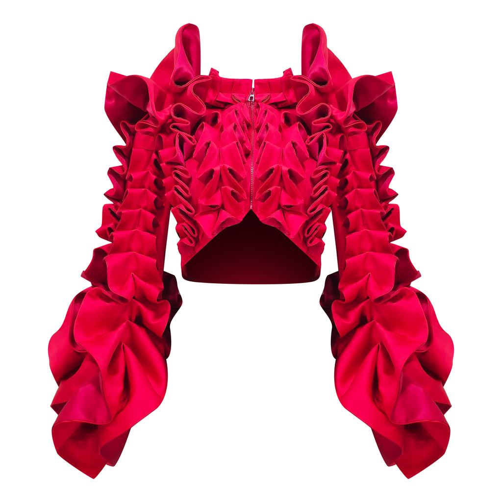 Central Celebration Destiny Ruffle Red Jacket