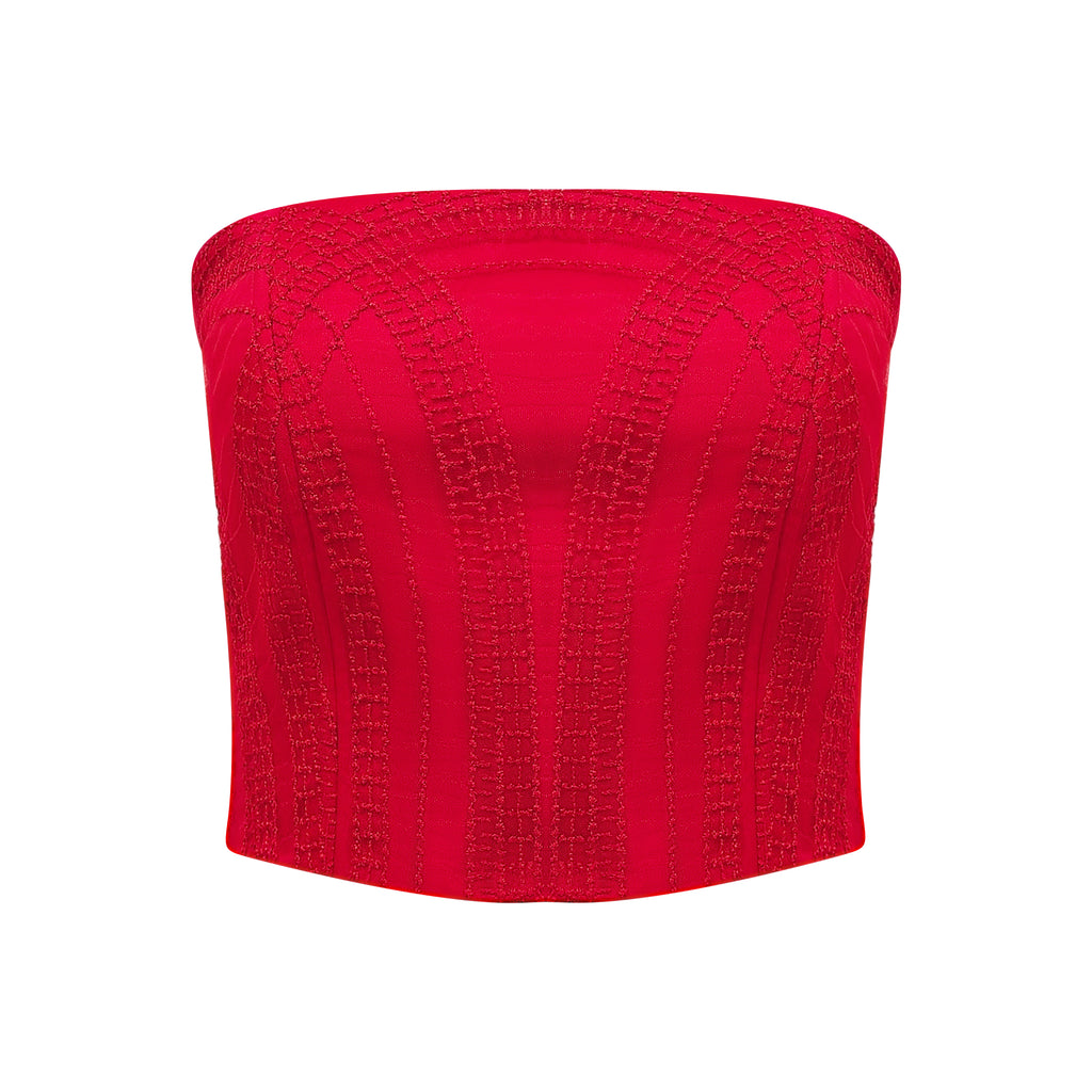 Central Celebration Red Bustier Top