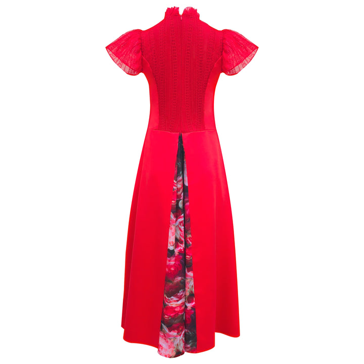 Becoming Night Rose Red Dress with Sequince - 2MADISONAVENUE.COM
