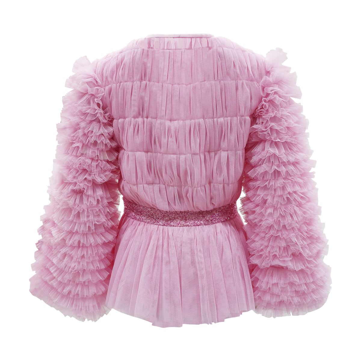 New royal tulle baby pink top with sequince (7310159052823)