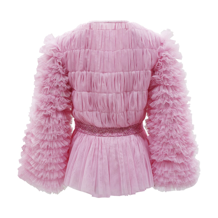 New royal tulle baby pink top with sequince (7310159052823)