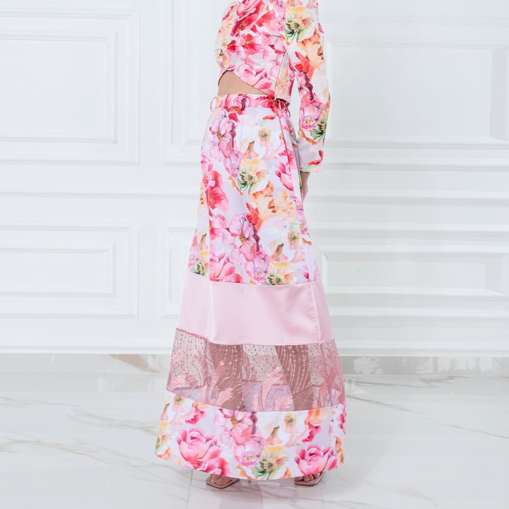 Pink Presley jennifer pink long skirt (7471656992791)