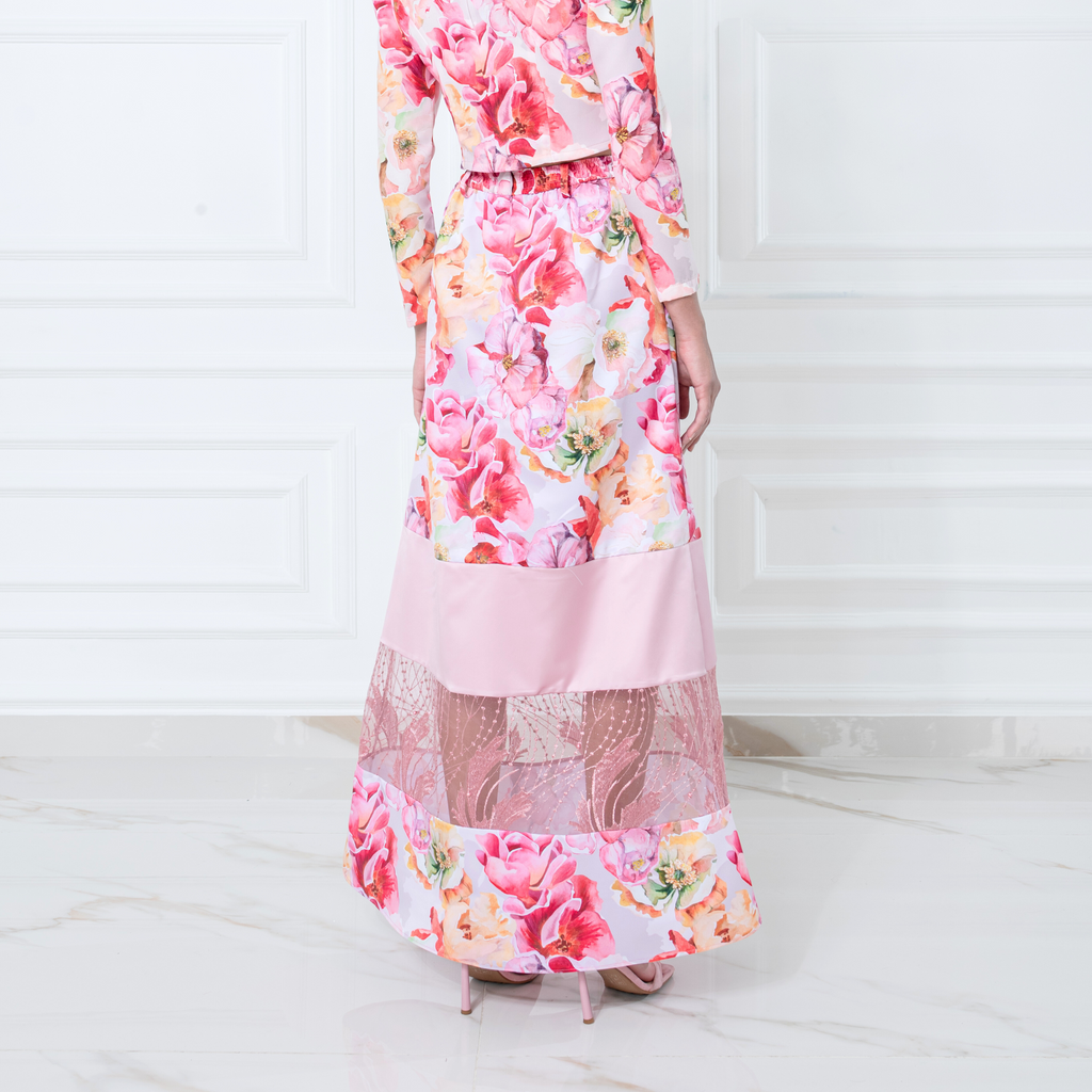 Pink Presley jennifer pink long skirt (7471656992791)