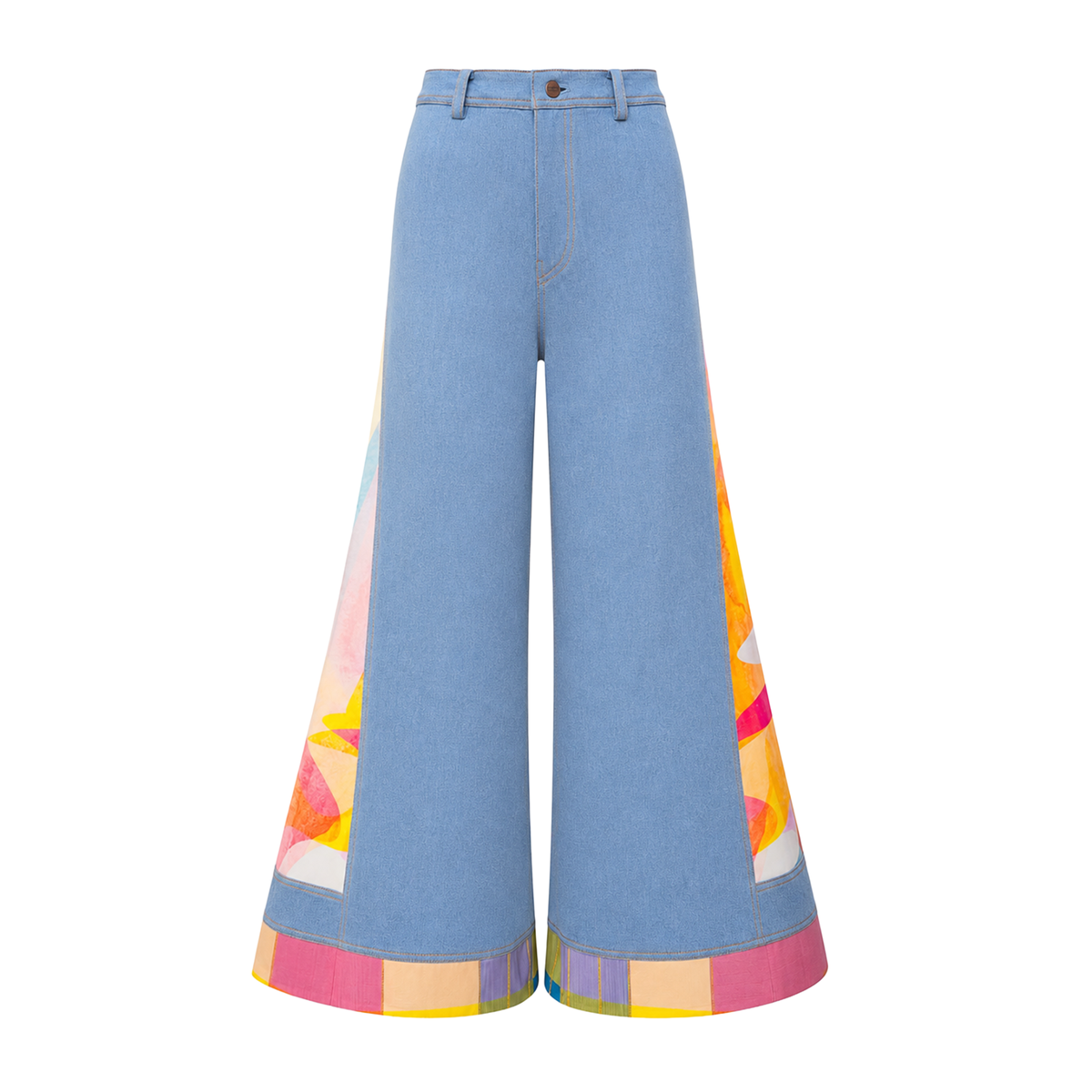 Rainbow Joy basic denim cullote pant - 2MADISONAVENUE.COM