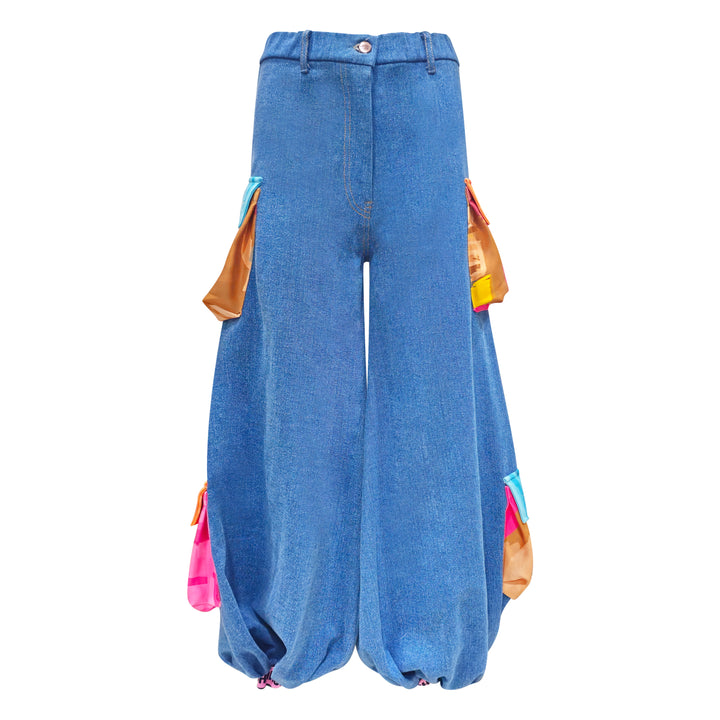Recoloring denim harem pant - 2MADISONAVENUE.COM