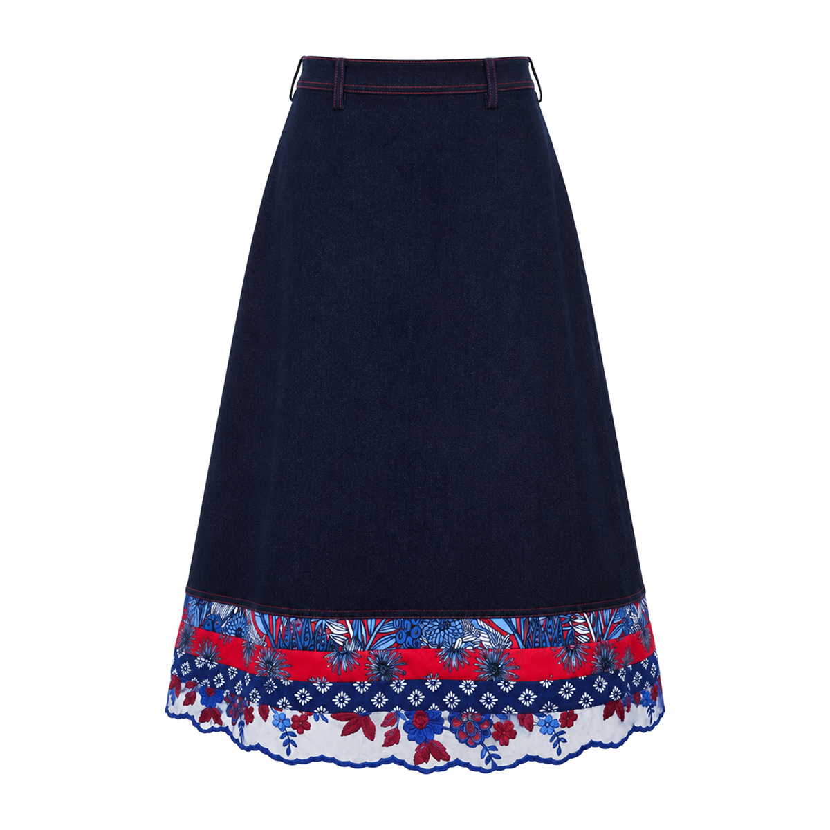 Reese A-line denim skirt