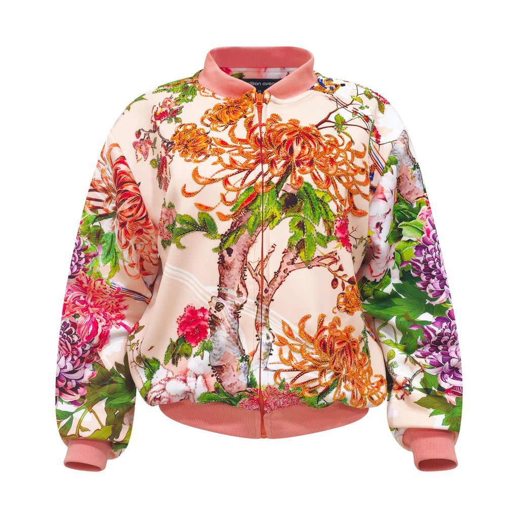 Paradise varsity jacket with sequin