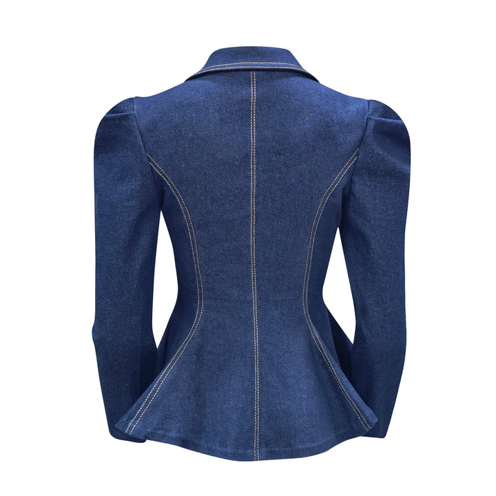 Signature Denim samantha blazer with sequin - 2MADISONAVENUE.COM