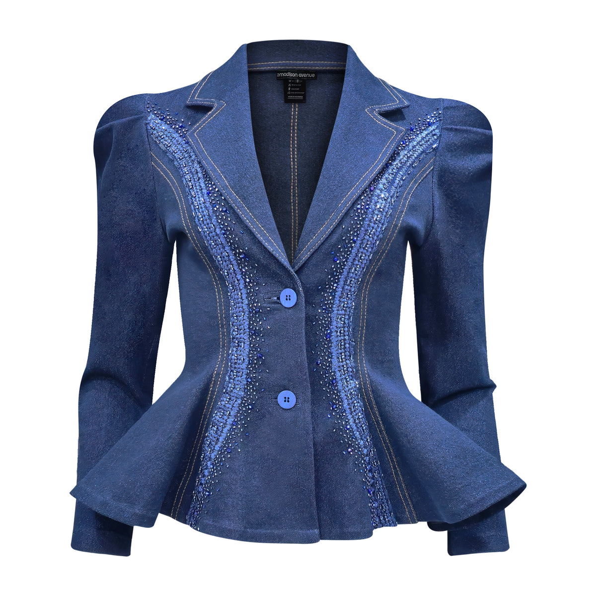 Signature Denim samantha blazer with sequin - 2MADISONAVENUE.COM