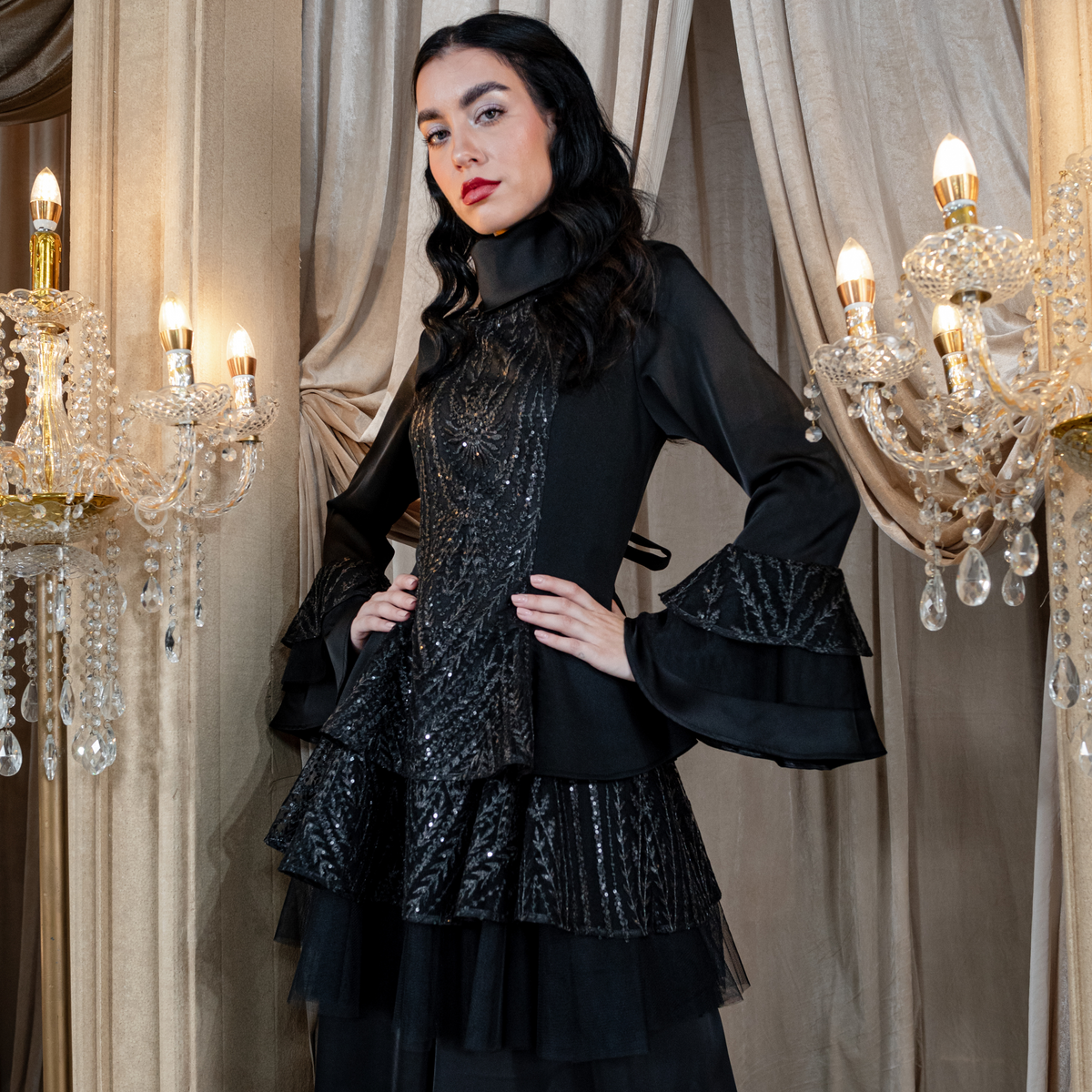 Mi Vida Signature Black shakira lace top (7483154759703)
