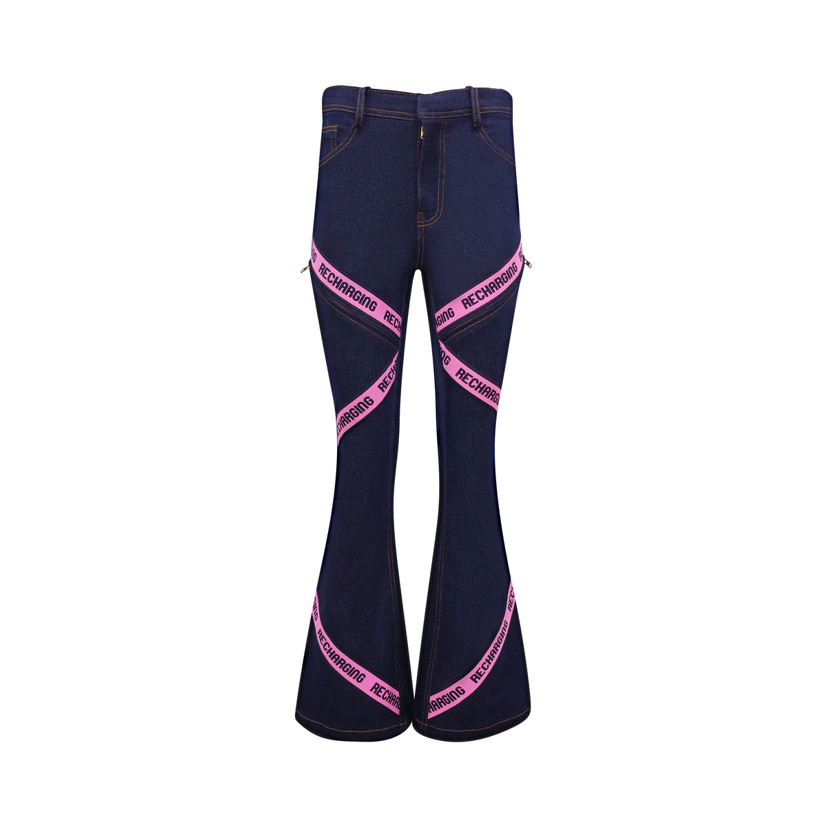 Signature denim bell bottom pant with recharging (7733524627479)