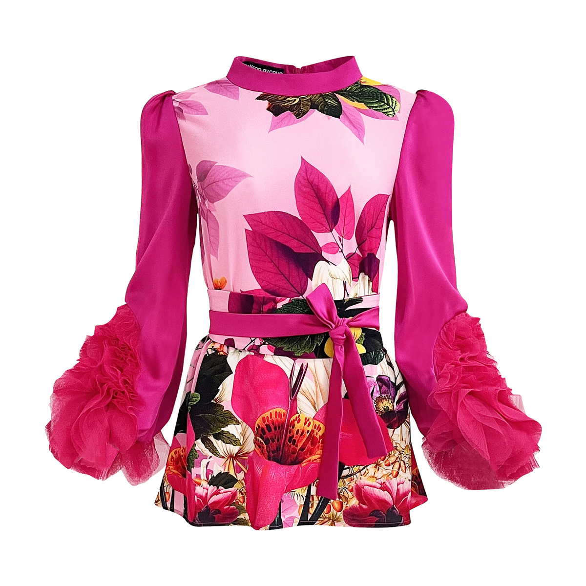 POF Pink agnez top with tulle - 2MADISONAVENUE.COM