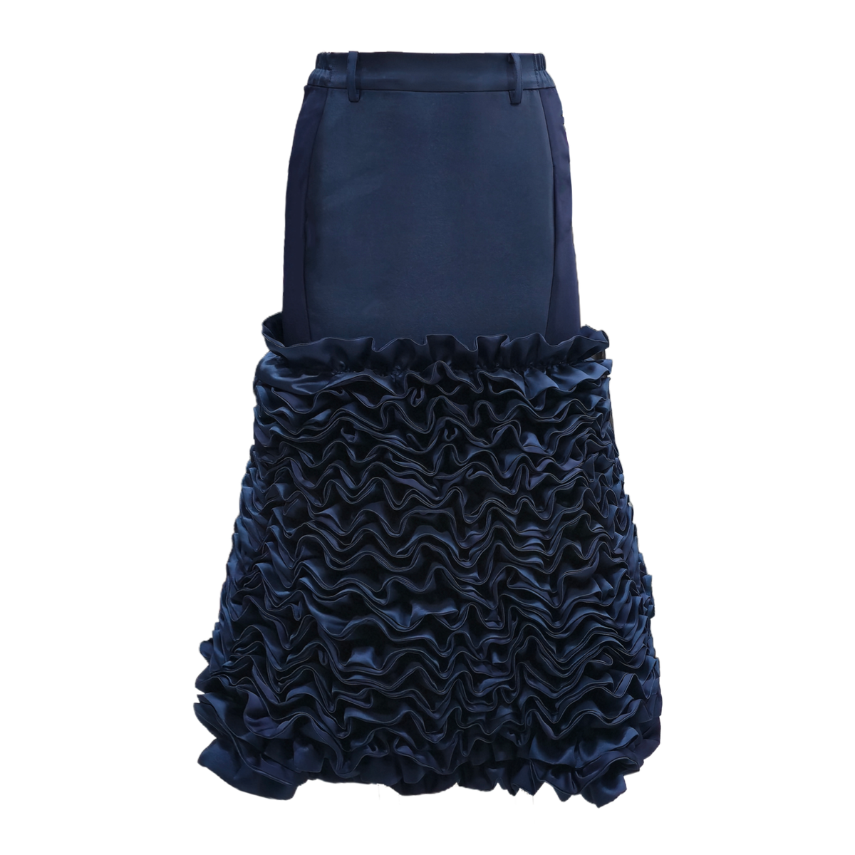 Signature Navy Blue Flamingo medium skirt - 2MADISONAVENUE.COM