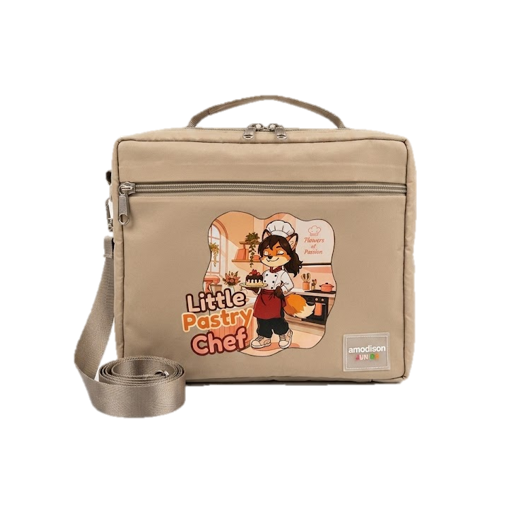 Little Pastry Chef Lunch Bag in beige - 2MADISONAVENUE.COM