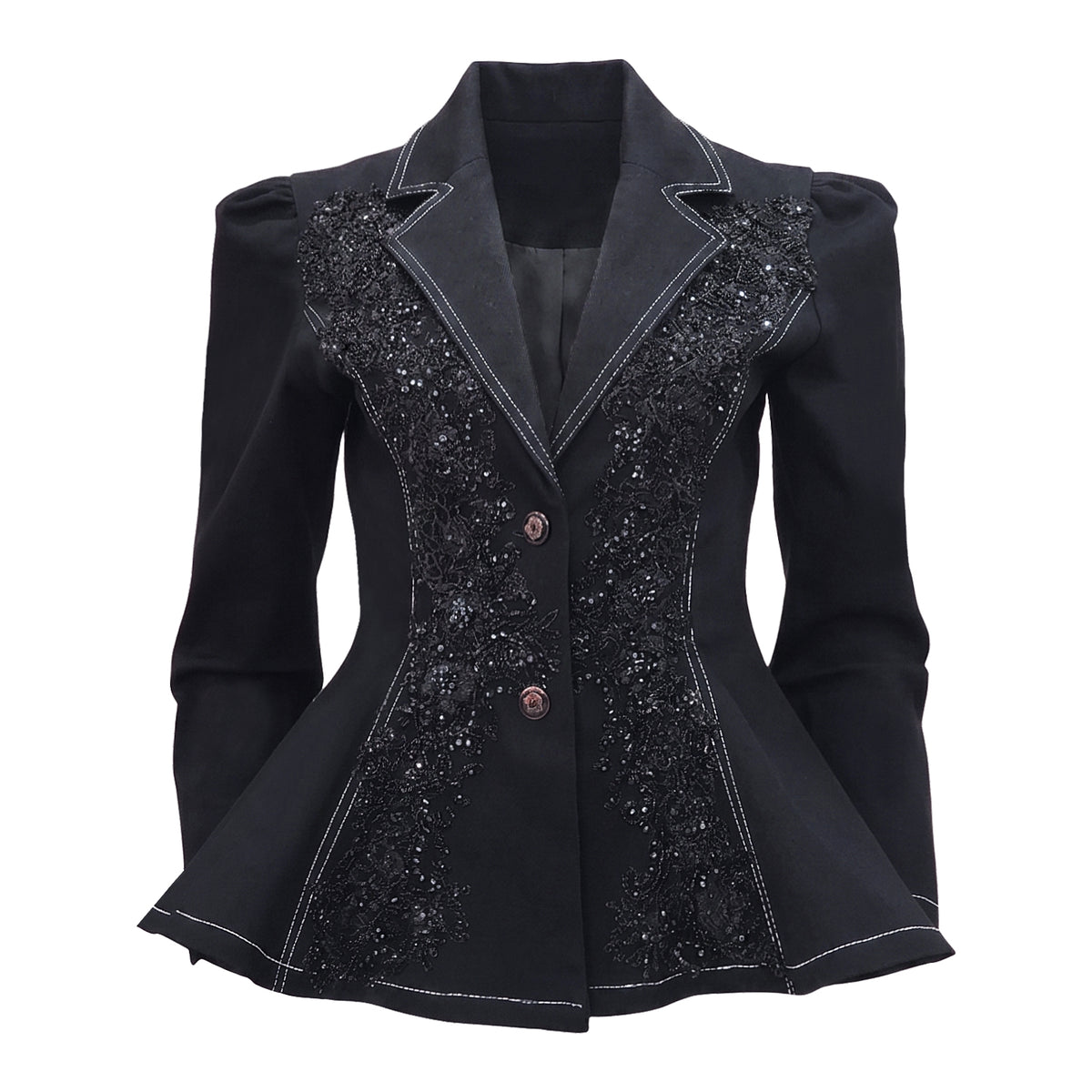 Signature Denim Black samantha blazer with sequin