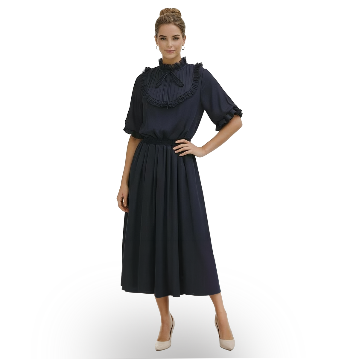 Signature Black romantic dress - 2MADISONAVENUE.COM