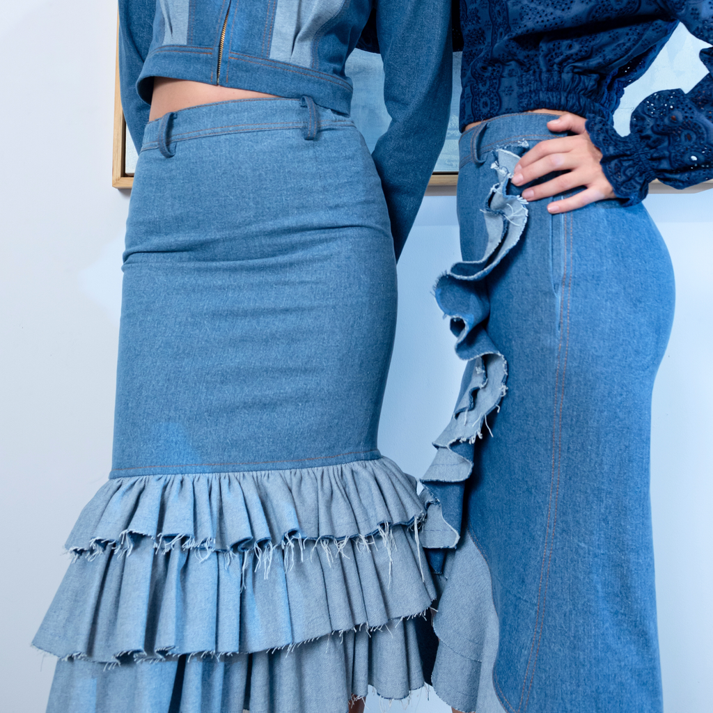 Signature Denim Light Blue carrie denim skirt (7772535128087)