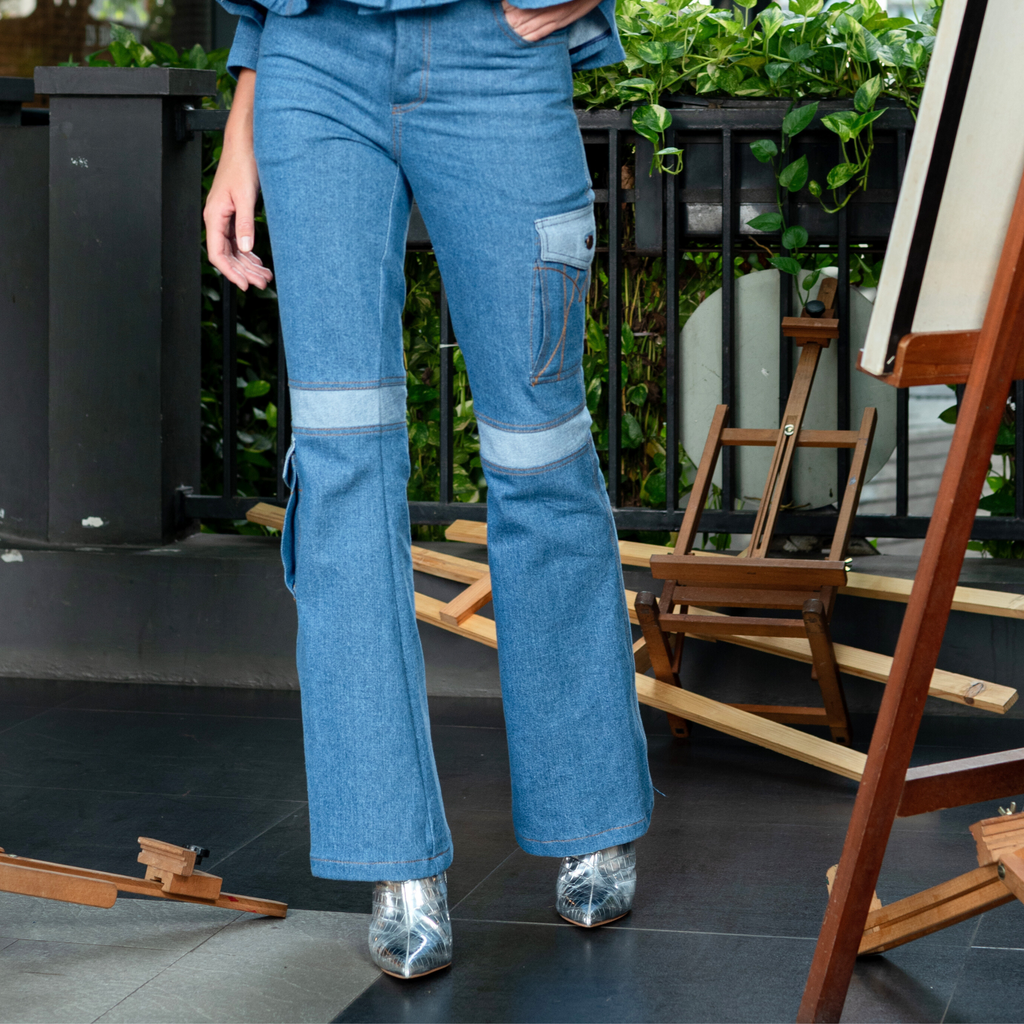 Signature Denim Light Blue new cargo pant (7772535652375)