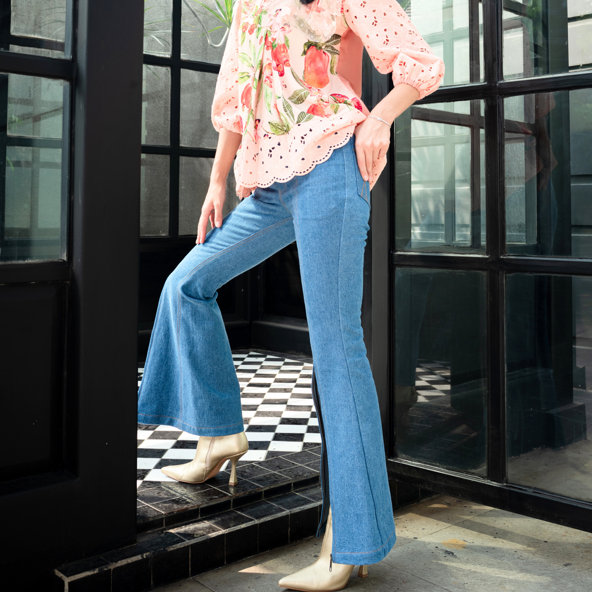 Signature Denim Light Blue new retro pant (7772537421847)