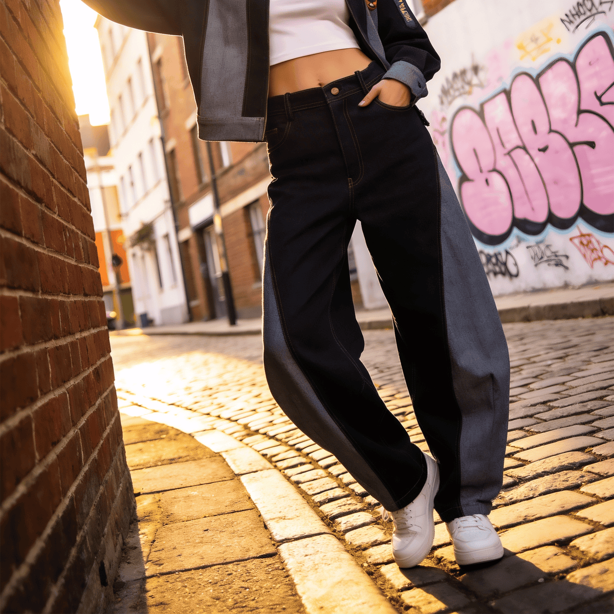 Signature Denim Barrel Pant With Chambray - 2MADISONAVENUE.COM