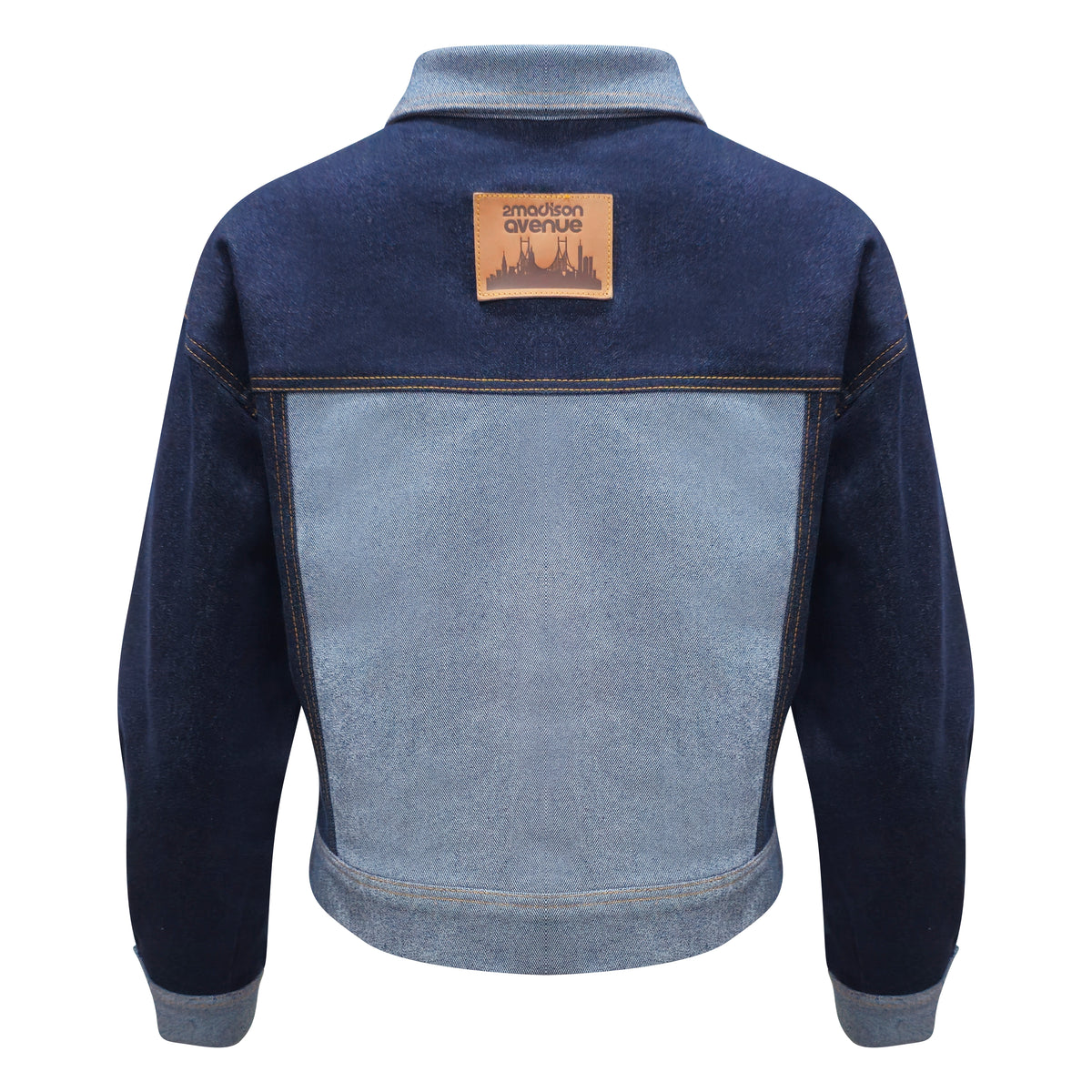 Signature Denim barrel jacket with chambray - 2MADISONAVENUE.COM