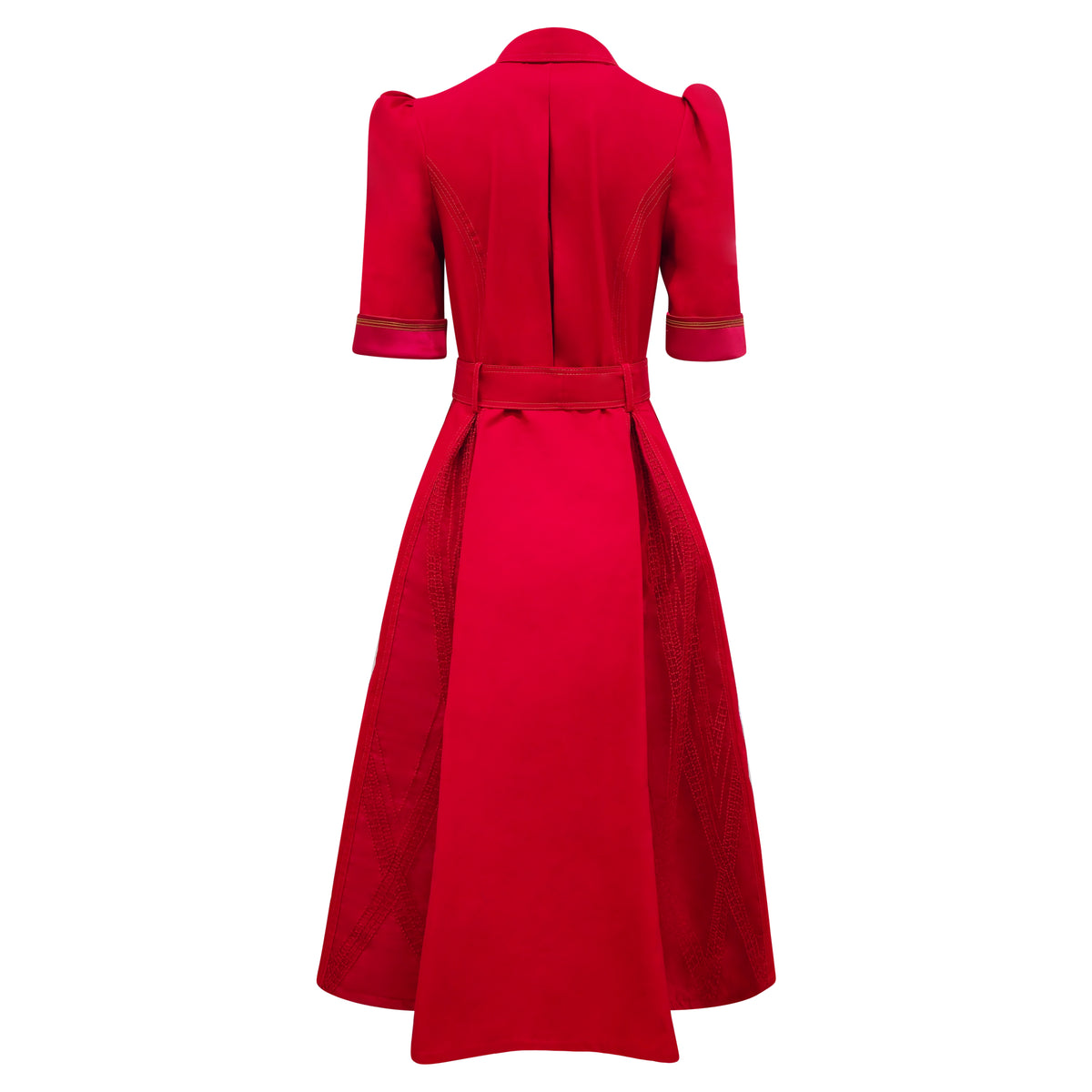 Signature Red gangsta dress with lace - 2MADISONAVENUE.COM