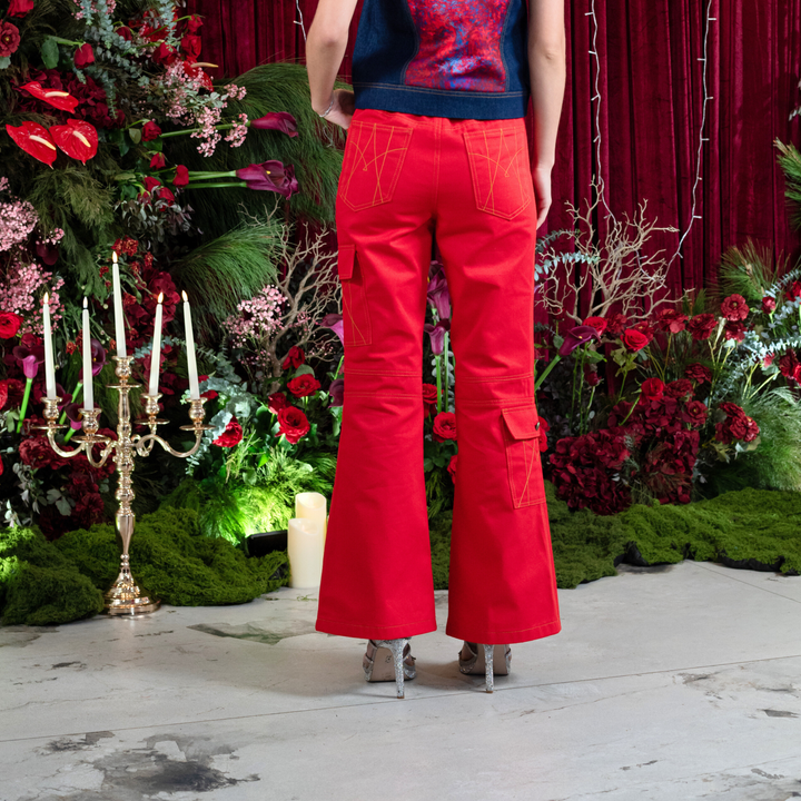 Signature Red new cargo pant - 2MADISONAVENUE.COM